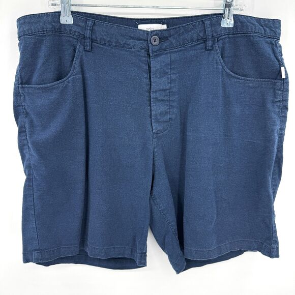 ONIA Navy Blue Linen Blend Soft Lightweight Casual Shorts Size 38 - Picture 1 of 6